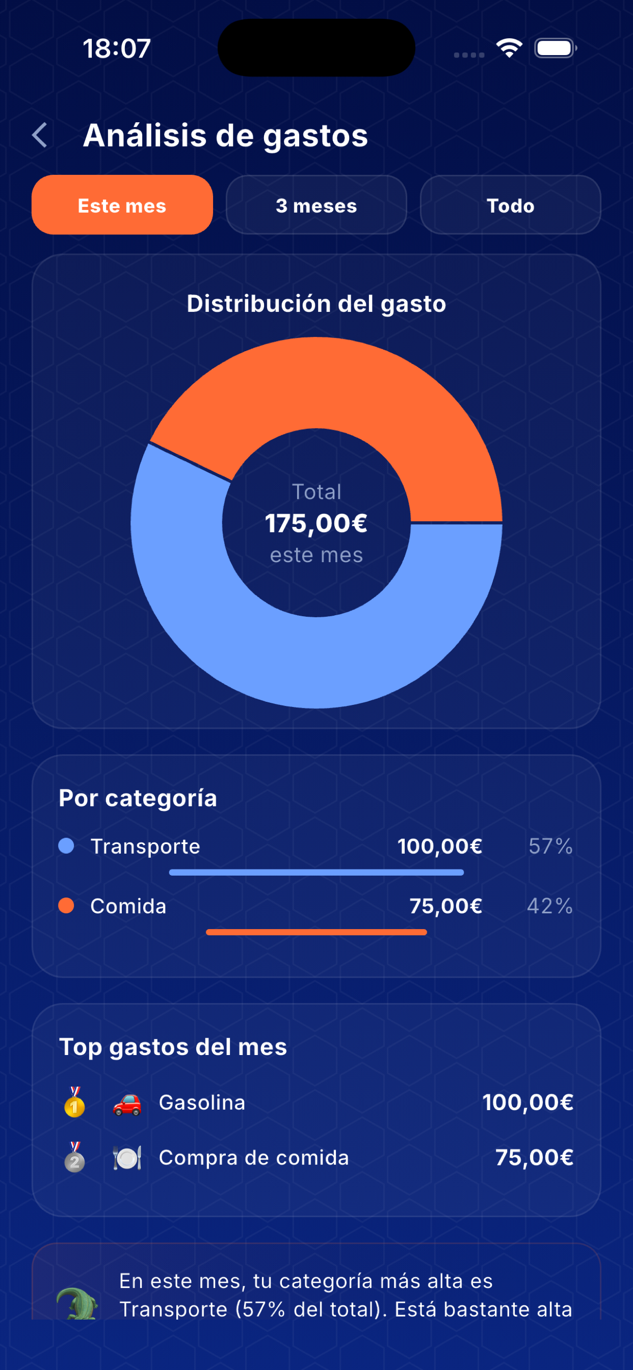 Análisis de gastos en NEVORI