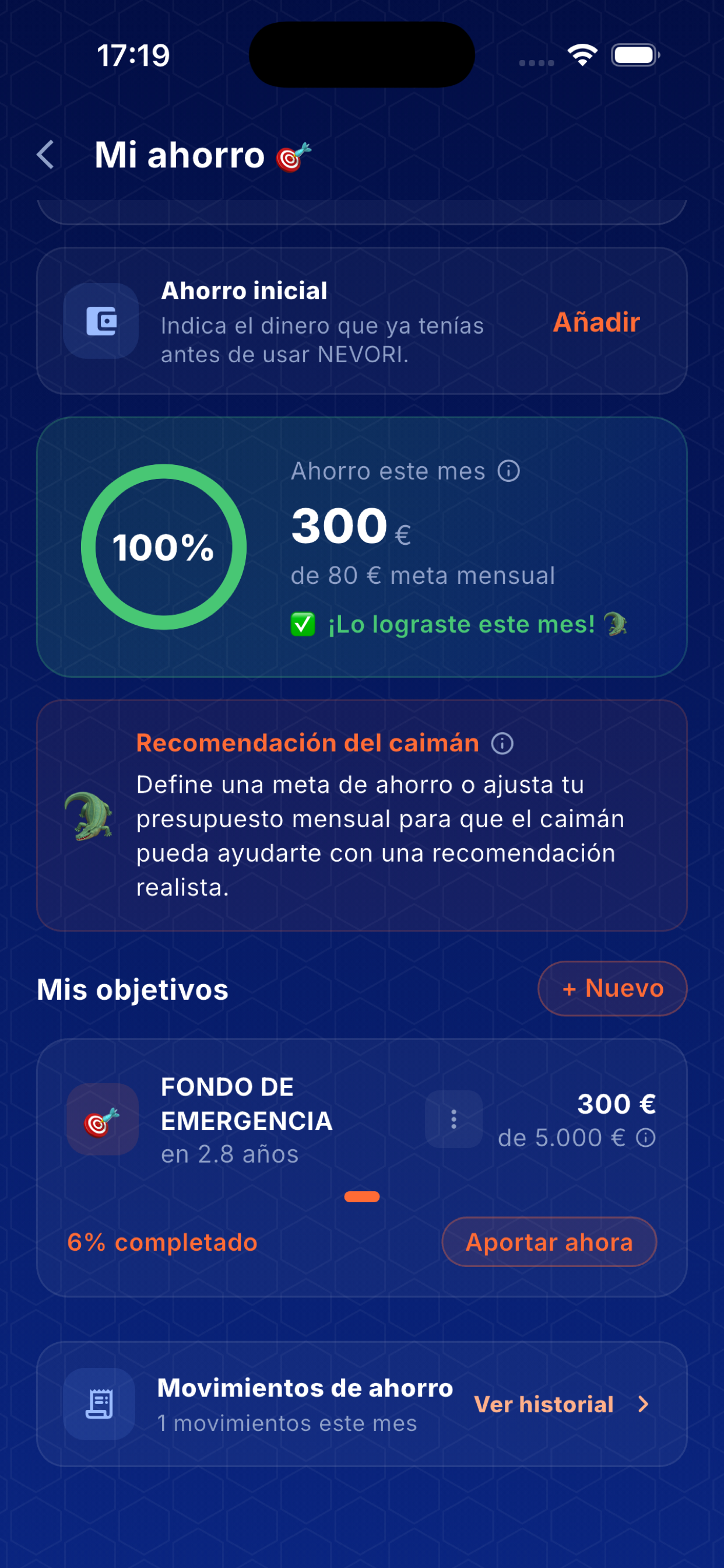 Pantalla de ahorro de NEVORI